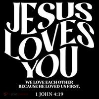 Christian Jesus Loves You Cooling Performance Long Sleeve Crew