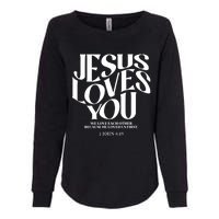 Christian Comfort Colors Jesus Loves You Womens California Wash Sweatshirt