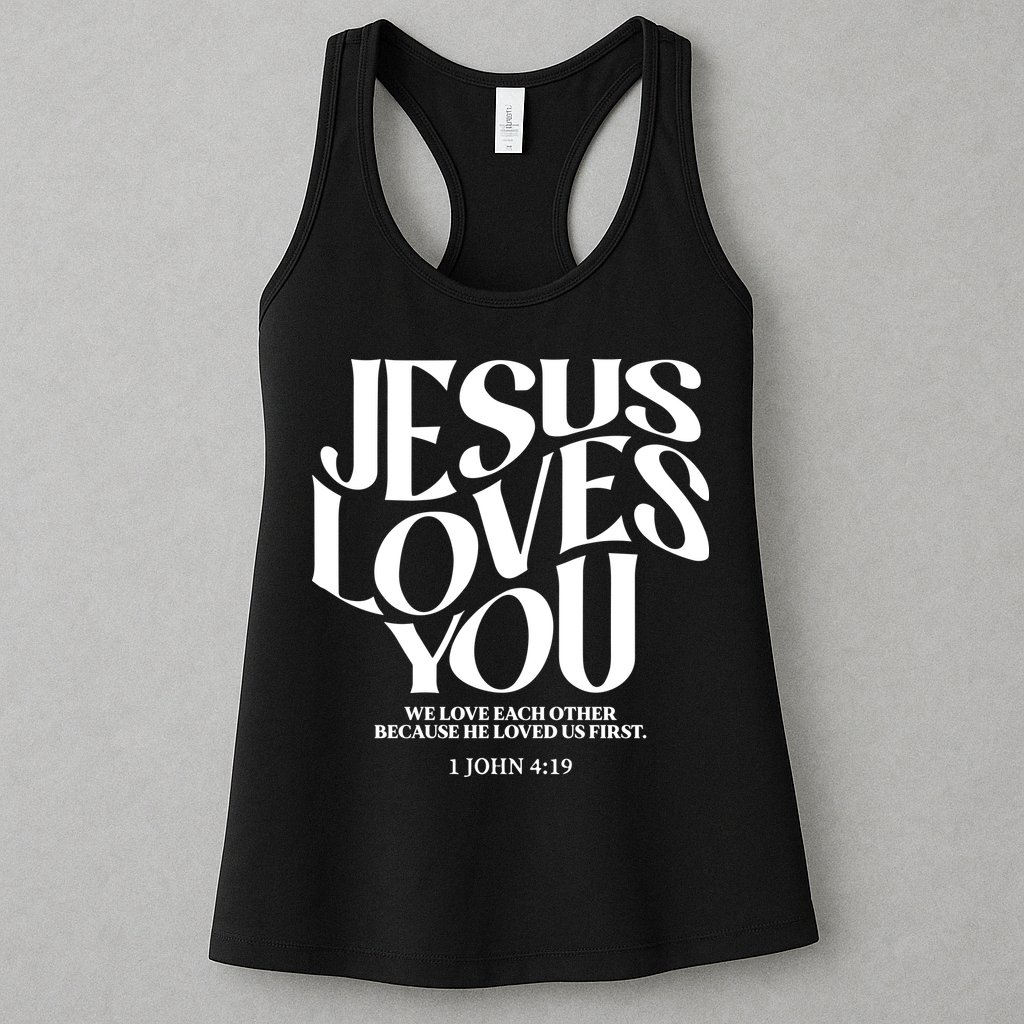 Christian Jesus Loves You Womens Tank Top