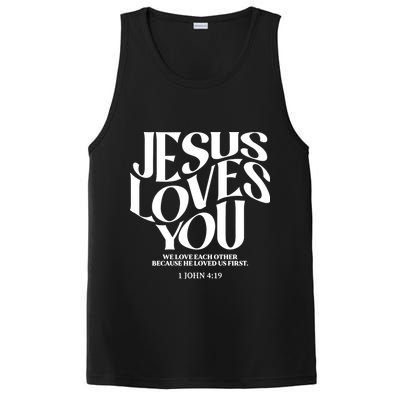 Christian Jesus Loves You PosiCharge Competitor Tank