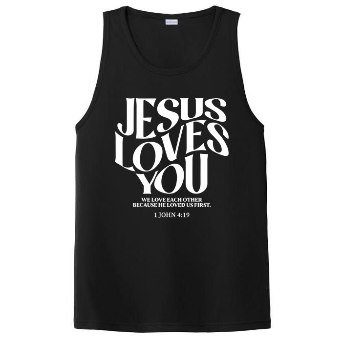 Christian Comfort Colors Jesus Loves You PosiCharge Competitor Tank