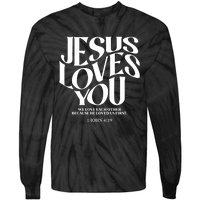 Christian Comfort Colors Jesus Loves You Tie-Dye Long Sleeve Shirt