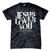 Christian Comfort Colors Jesus Loves You Tie-Dye T-Shirt