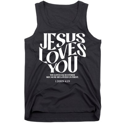 Christian Comfort Colors Jesus Loves You Tank Top