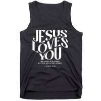 Christian Comfort Colors Jesus Loves You Tank Top