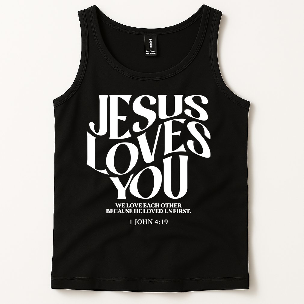 Christian Jesus Loves You Tank Top