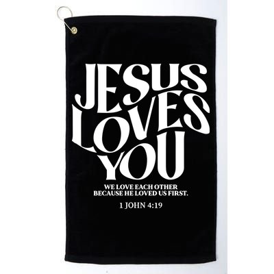 Christian Jesus Loves You Golf Towel