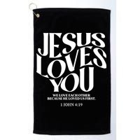 Christian Jesus Loves You Golf Towel