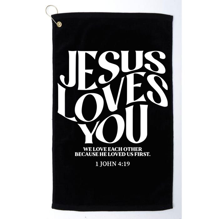 Christian Jesus Loves You Golf Towel