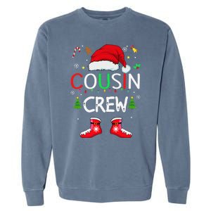 Cousin Crew Christmas Family Squad Naughty Matching Santa Garment-Dyed Sweatshirt