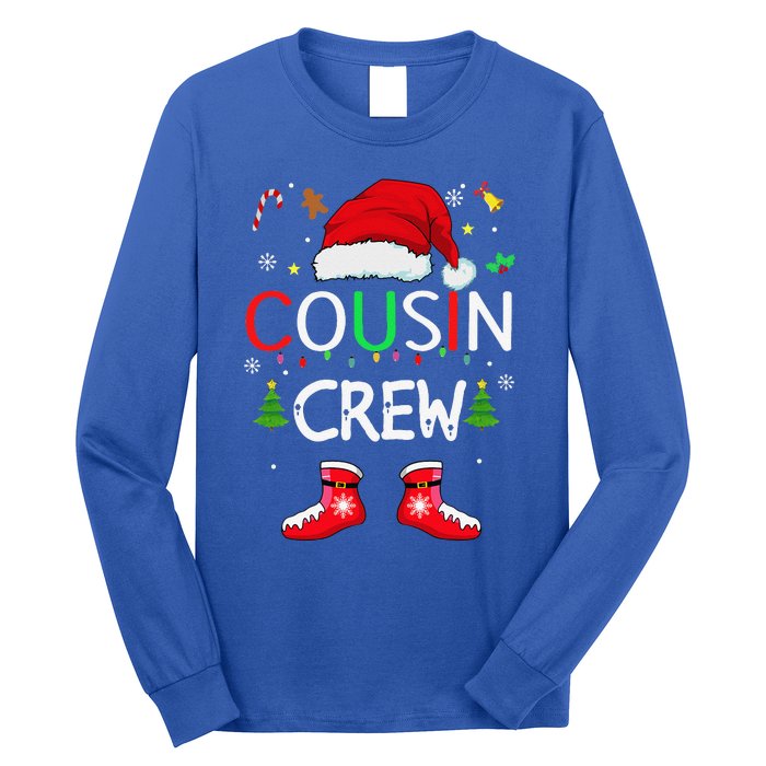 Cousin Crew Christmas Family Squad Naughty Matching Santa Long Sleeve Shirt