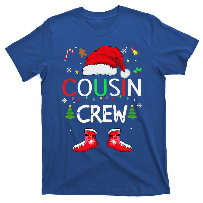 Cousin Crew Christmas Family Squad Naughty Matching Santa T-Shirt