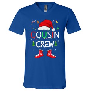 Cousin Crew Christmas Family Squad Naughty Matching Santa V-Neck T-Shirt