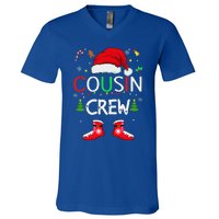 Cousin Crew Christmas Family Squad Naughty Matching Santa V-Neck T-Shirt