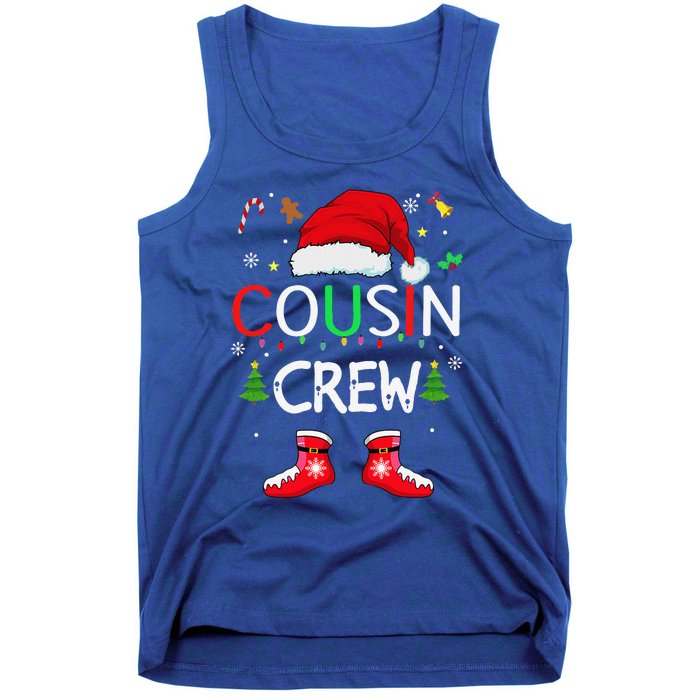 Cousin Crew Christmas Family Squad Naughty Matching Santa Tank Top