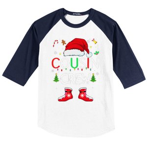 Cousin Crew Christmas Family Squad Naughty Matching Santa Baseball Sleeve Shirt