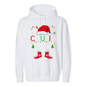 Cousin Crew Christmas Family Squad Naughty Matching Santa Garment-Dyed Fleece Hoodie