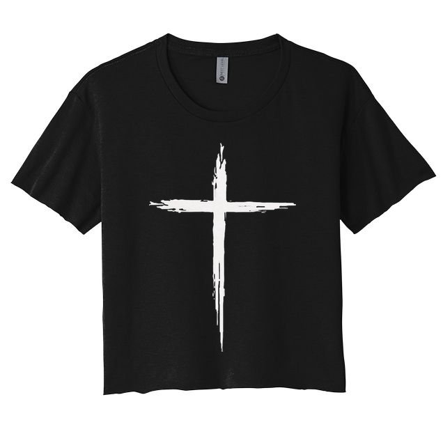 Christian Cross Christians Jesus Christ Cross Women's Crop Top Tee