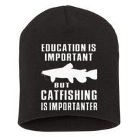 Catfish Catfishing Catfisherman Catfishing Is Importanter Short Acrylic Beanie