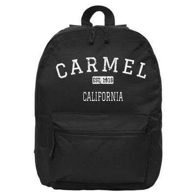 Carmel California Ca Vintage 16 in Basic Backpack