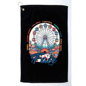 Cotton Candy Corn Dogs County Fair Ferris Wheel Blue Ribbons Platinum Collection Golf Towel