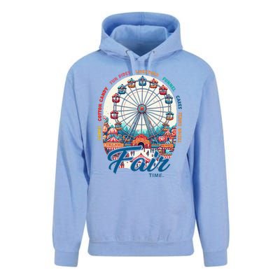 Cotton Candy Corn Dogs County Fair Ferris Wheel Blue Ribbons Unisex Surf Hoodie