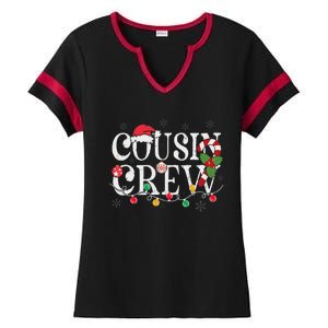 Cousin Crew Christmas Cousins Christmas Matching Family Ladies Halftime Notch Neck Tee