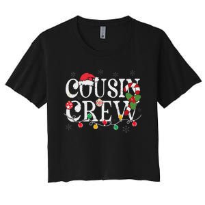 Cousin Crew Christmas Cousins Christmas Matching Family Women's Crop Top Tee