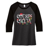 Cousin Crew Christmas Cousins Christmas Matching Family Women's Tri-Blend 3/4-Sleeve Raglan Shirt