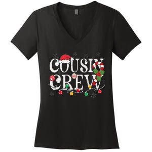 Cousin Crew Christmas Cousins Christmas Matching Family Women's V-Neck T-Shirt