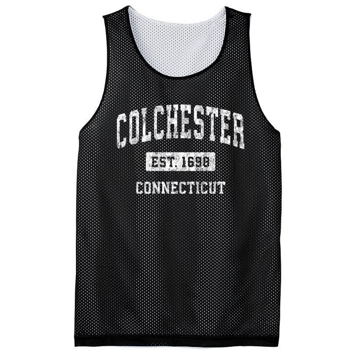 Colchester Connecticut Ct Vintage Sports Established Mesh Reversible Basketball Jersey Tank