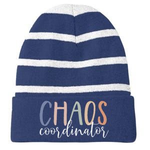 Chaos Coordinator Striped Beanie with Solid Band