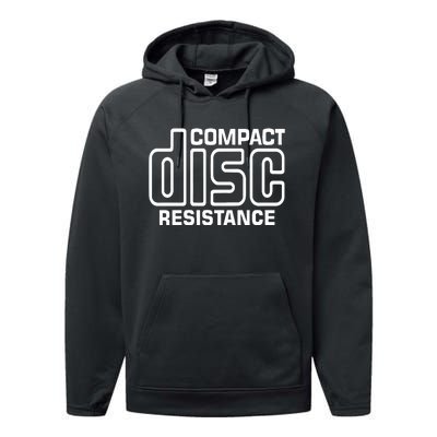 Cd Collectors Compact Disc Resistance Performance Fleece Hoodie