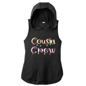 Cousin Crew - Christmas Family Member Group Cousins Ladies PosiCharge Tri-Blend Wicking Draft Hoodie Tank