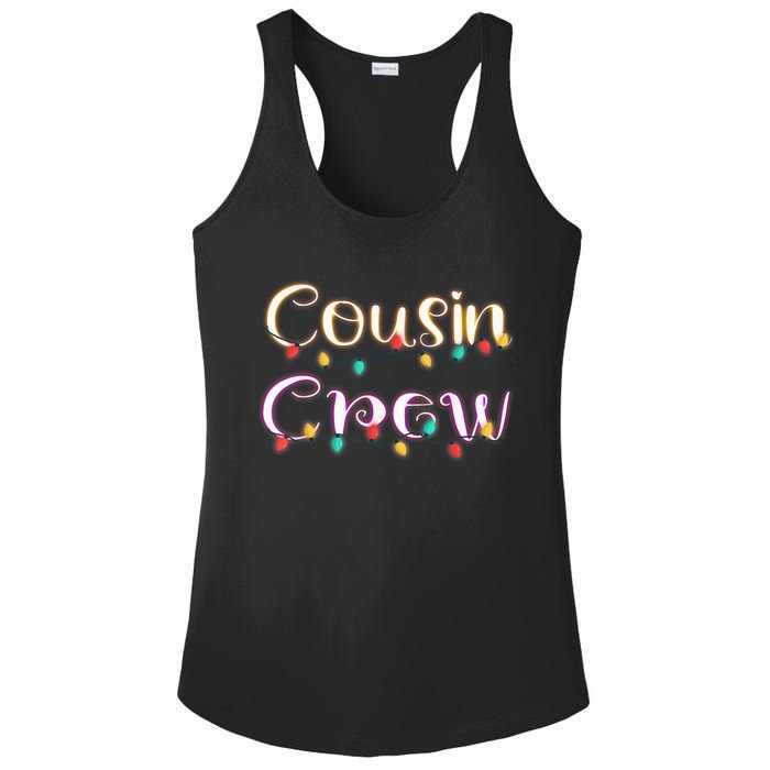 Cousin Crew - Christmas Family Member Group Cousins Ladies PosiCharge Competitor Racerback Tank