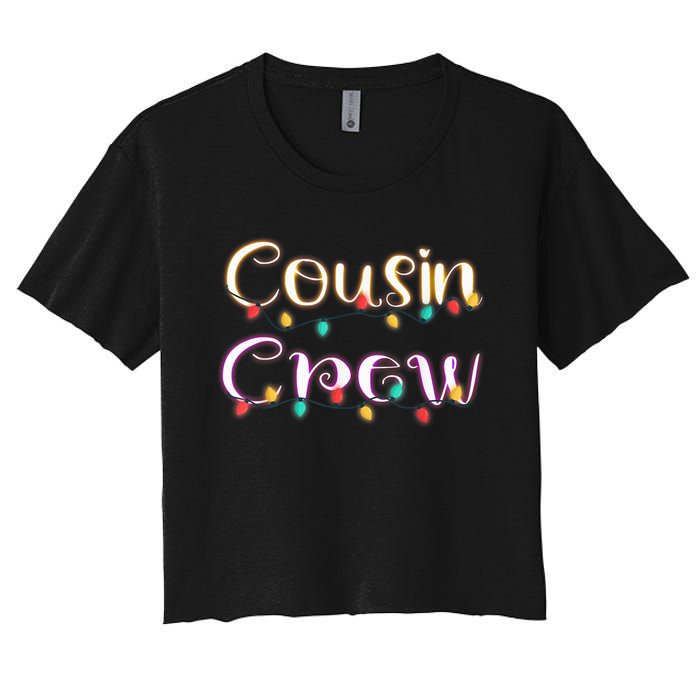 Cousin Crew - Christmas Family Member Group Cousins Women's Crop Top Tee