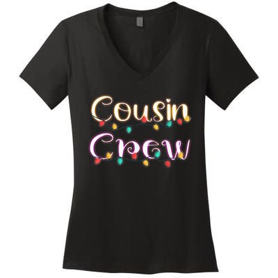 Cousin Crew - Christmas Family Member Group Cousins Women's V-Neck T-Shirt