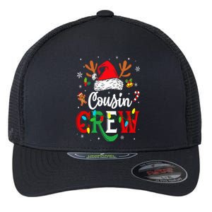 Christmas Cousin Crew Reindeer Santa Hat Lights Flexfit Unipanel Trucker Cap