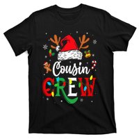 Christmas Cousin Crew Reindeer Santa Hat Lights T-Shirt