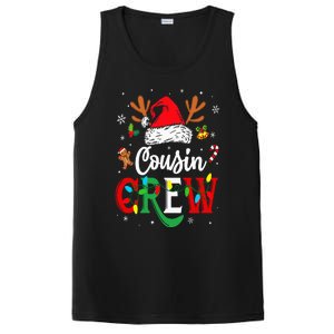 Christmas Cousin Crew Reindeer Santa Hat Lights PosiCharge Competitor Tank