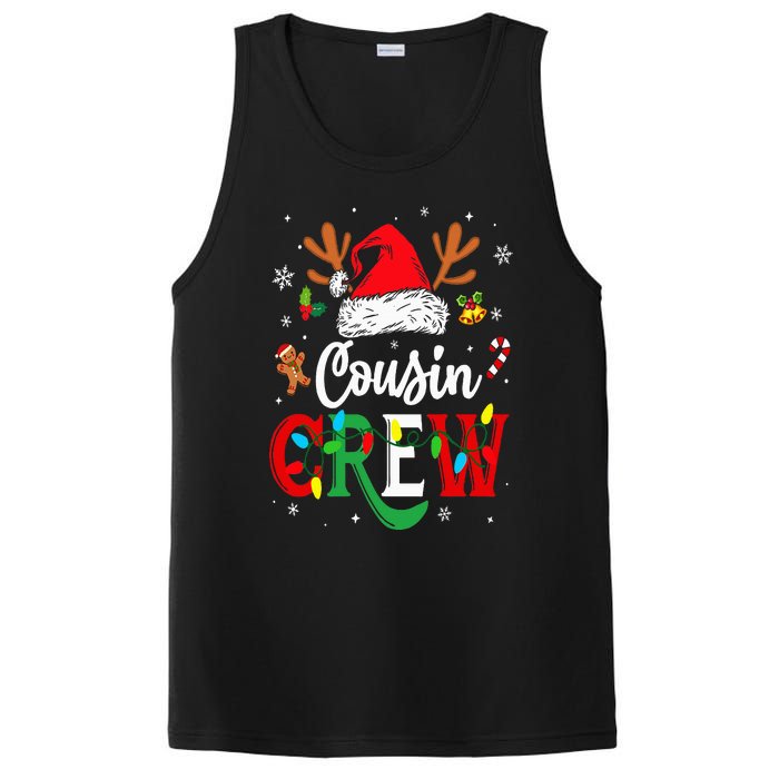 Christmas Cousin Crew Reindeer Santa Hat Lights PosiCharge Competitor Tank