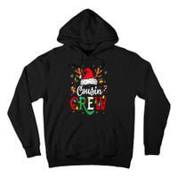 Christmas Cousin Crew Reindeer Santa Hat Lights Tall Hoodie