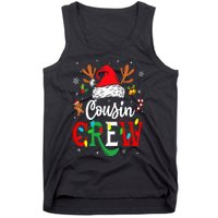 Christmas Cousin Crew Reindeer Santa Hat Lights Tank Top