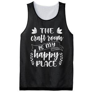 Craft Crafter Crafting The Craft Room Is My Happy Place  Mesh Reversible Basketball Jersey Tank