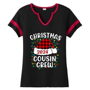 Cousin Crew Cousins Christmas 2024 Family Matching Pajamas Ladies Halftime Notch Neck Tee