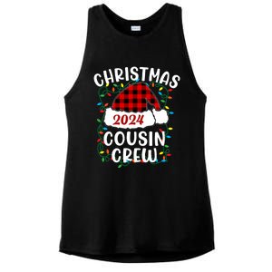 Cousin Crew Cousins Christmas 2024 Family Matching Pajamas Ladies PosiCharge Tri-Blend Wicking Tank