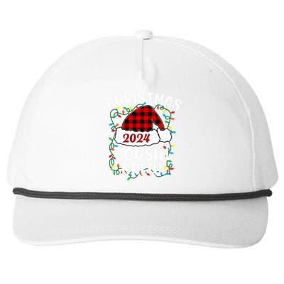 Cousin Crew Cousins Christmas 2024 Family Matching Pajamas Snapback Five-Panel Rope Hat