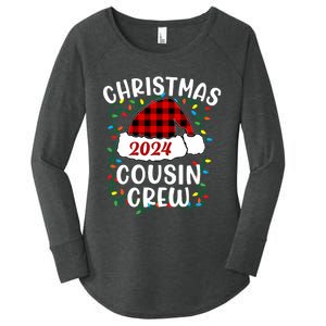 Cousin Crew Cousins Christmas 2024 Family Matching Pajamas Women's Perfect Tri Tunic Long Sleeve Shirt