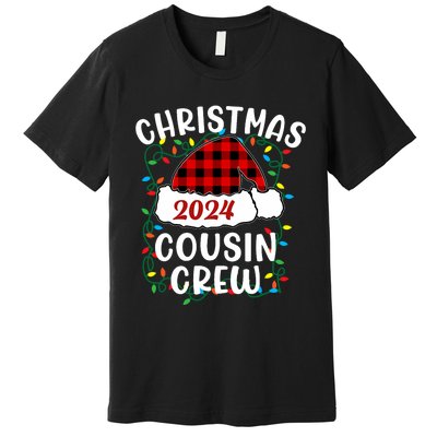 Cousin Crew Cousins Christmas 2024 Family Matching Pajamas Premium T-Shirt