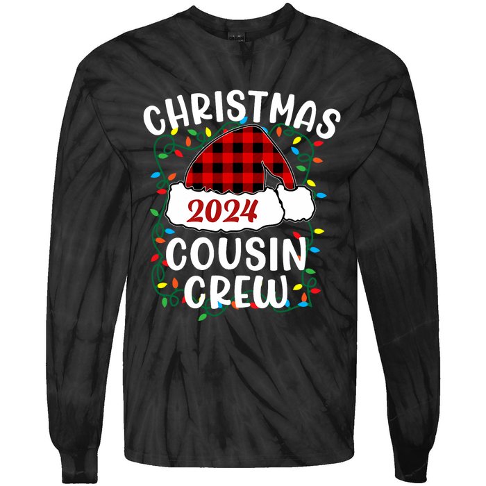 Cousin Crew Cousins Christmas 2024 Family Matching Pajamas Tie-Dye Long Sleeve Shirt